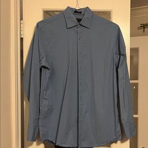 JF J.Ferrar Slate Blue Men's Dress Shirt